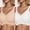 Nude/White, variant on QYLUX Womens Wireless Bras V Mesh Comfortable Bralette Supportive Tshirt Bra No Underwire Seamless Push Up Everyday Bras,Nude,L