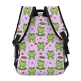 thumbnail image 4 of Disketp Happy Frogs1 Mochila Estampada para Hombre y Mujer – Mochila Ligera Clásica con Múltiples Bolsillos para Universidad, Trabajo y Viajes-One Size, 4 of 5