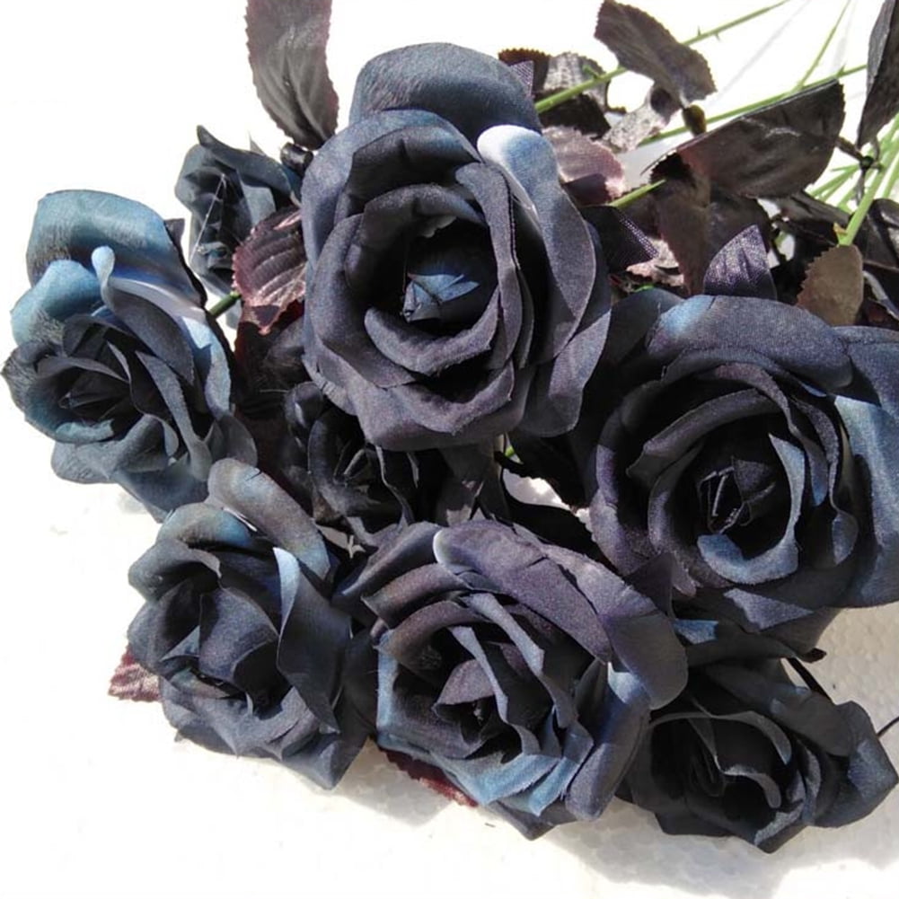 9pcs Artificial Black Rose Bouquet Simulation Flower Home Wedding Party Decoration 9pcs Artificial Black Rose Bouquet Simulation Flower Home Wedding Decor Walmart Com Walmart Com