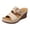 Beige, variant on Womens Flower Wedges Dress Slippers Sandals 2026 Beach Summer Fashion Casual Boho Leather Platform Chunky High Heels Floral Slip on Slides for Woman Brown Size 7