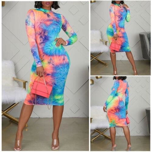Women Lady Bodycon Dresses Women Long 