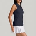 thumbnail image 5 of Hearthz Women's Sleeveless Golf Polo Shirts Quarter Zip Collared Shirts for Women Quick Dry Workout Tennis Woman Polo Shirt, 5 of 8