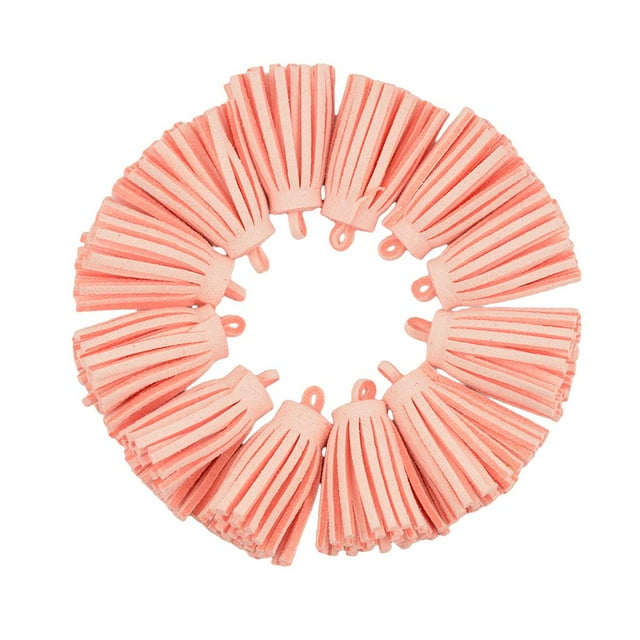 12 piezas de de terciopelo, colgantes, bolsas de joyería, llave DIY Rosa coral Yuyangstore Colgante de la borla del terciopelo