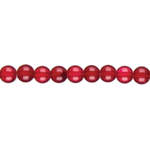 6 mm Metallic Red Beads 