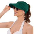 thumbnail image 2 of HJYCHN Women's Wide Brim Sun Hat UPF 50+ Breathable Summer Beach Outdoor Adjustable Sun Headwear For Travel And Sports Activities Green One Size, 2 of 5