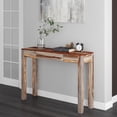 thumbnail image 4 of Console/bureau moderne rustique en bois massif – gris, 4 of 7