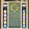 thumbnail image 2 of New Easter Couplet Chicken Rabbit Bunting Party Scene Decorate The Festive Patio Flags for Room, 2 of 4