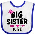 thumbnail image 3 of Inktastic Big Sister to Be with Bow and Arrow Girls Baby Bib, 3 of 4