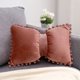 thumbnail image 4 of Funda de almohada de terciopelo con diseño de lazo | Funda de cojín de pana y lino suave | Color sólido | Cremallera lavable | Decoración de sofás y sillas | 19,6 x 11,8 pulgadas | Rojo Rosa Verde |, 4 of 6