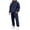 19-Navy, variant on Mens Tracksuit 2 Piece Outfit Pullover Hoodie and Cuffed Hem Joggers Fall Winter Athletic Sweat Suit Casual Gym Running Clothes Brown 2XL