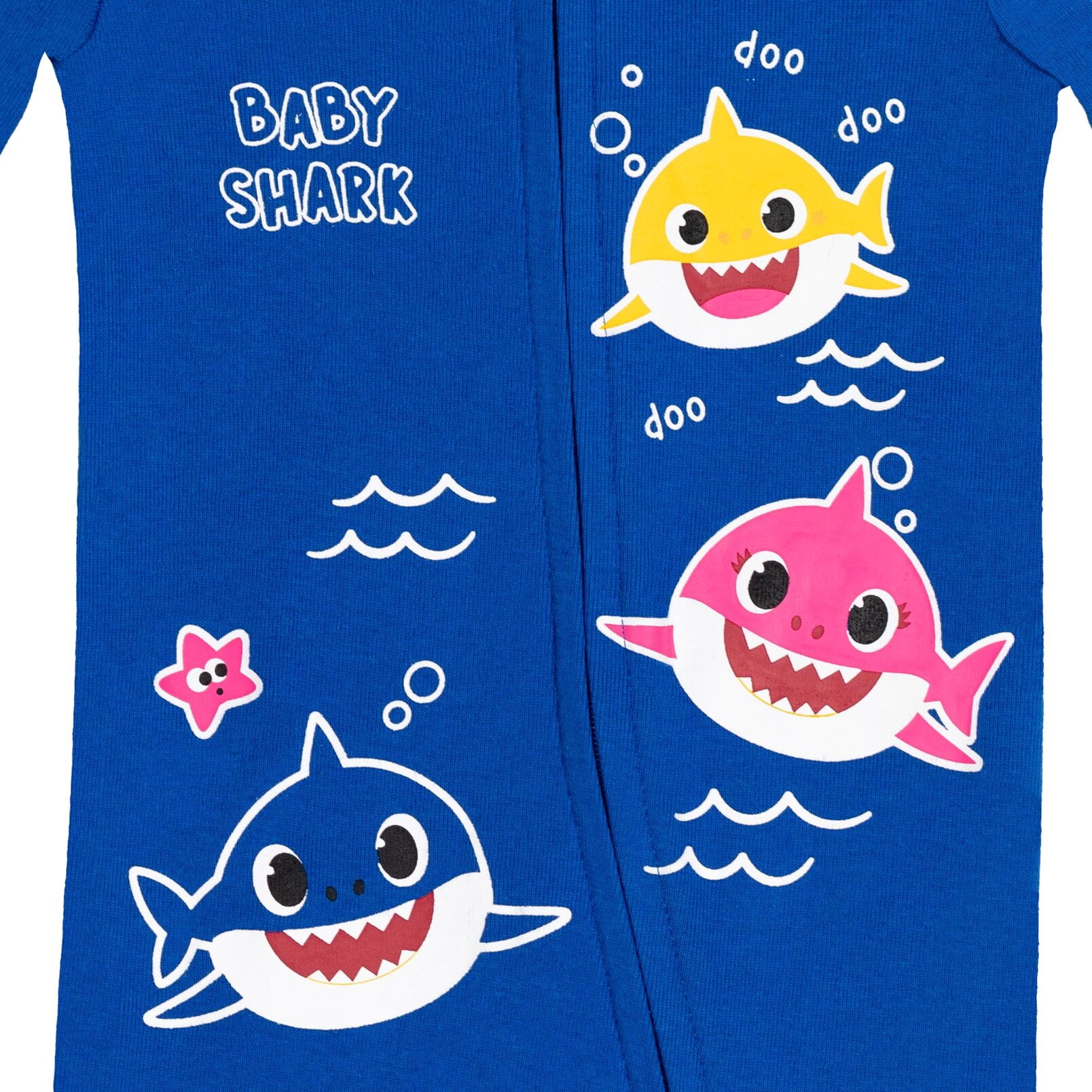 Pinkfong Baby Shark Newborn Baby Boys 2 Pack Zip Up Sleep N' Plays Newborn to Infant