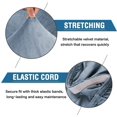 thumbnail image 2 of Velvet Dining Chair Covers Stretch Chair Covers for Dining Room Set of 4 Parson Chair Slipcovers Chair Protectors Covers Dining, Soft Thick Solid Velvet Fabric Washable,Gray blue, 2 of 5