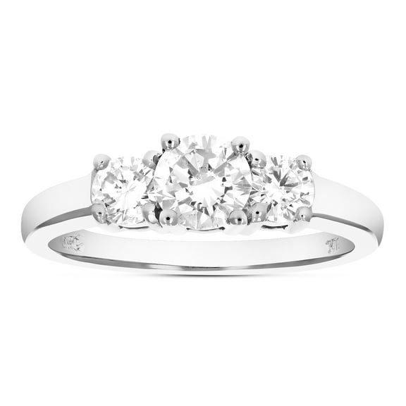 Vir Jewels 2/3 CTTW 3 Stone Diamond Engagement Ring 14K White Gold Bridal Wedding Ring Size 6