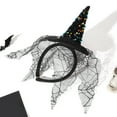 thumbnail image 6 of xaoyunyn Halloween Witch Hat Headband for Women Fun Costume Accessory with Mesh and Sequins Suit for Parties,Trick or Treating Performances, 6 of 6