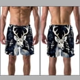 thumbnail image 3 of luoweisi Men's Beach Shorts Quick Dry Swim Trunks with Mesh Lining Jungle Elk S, 3 of 5