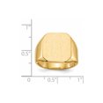 thumbnail image 5 of 14k Yellow Gold Solid Back Mens Signet Ring Size 10 Ring for Men - 17.0 Grams, 5 of 6