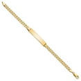 thumbnail image 2 of Primal Gold 10 Karat Yellow Gold Flat Curb Link ID Bracelet, 2 of 4