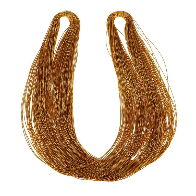 Gold String String for Wrapping Christmas Presents,Hair Braiding And Craft  Making 100 Meters/ 109 Yards (Diameter, 1mm)