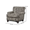 thumbnail image 4 of Southern Home Furnishings Carys Doe Capernicus Cobblestone Chair in Multi-Color, 4 of 7