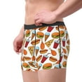 thumbnail image 2 of Disketp Hot Dog Burger Men's Boxer Briefs,Soft and Breathable Cotton Underwear with ComfortFlex Waistband, 2 of 7