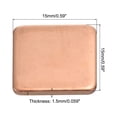 thumbnail image 2 of Uxcell Heatsink Copper Pad Shim 15mm x 15mm x 1.5mm Thermal Conductive Heat Sink for Electronic Chip Cooling Pack of 12, 2 of 5