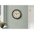 thumbnail image 1 of Monarch Specialties I 9080 - Clocks, 16" Round, Wall Clock, Antique Brown, Transitional, 1 of 4