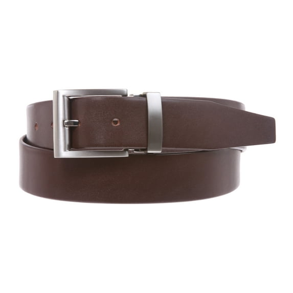 Men's 1 1/4 Inch (34 mm) Top Grain Cowhide Plain Leather Belt with Nickel Free Clamp Buckle