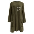 thumbnail image 2 of Womens Winter Coat Loose Wool Jacket Long Sleeved Jumper With Pockets, 2 of 5