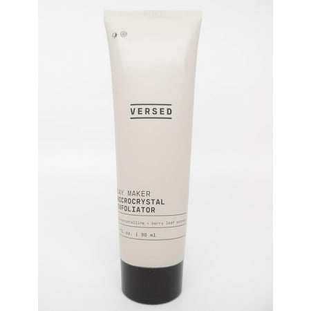 Versed Day Maker Microcrystal Exfoliating Cleanser - Creamy Facial Wash Helps Clear Dead Skin Cells Microcrystalline  Biodegradable Alternative to Microbeads - Non-Toxic and Vegan (3 fl oz)