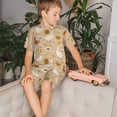 thumbnail image 4 of Fotbe Autumn and Thanksgiving Pijama Estampada de 2 Piezas para Niños – Ropa de Dormir de Manga Corta Cómoda para Niños y Niñas, Camiseta y Shorts de Algodón-XX-Large, 4 of 6