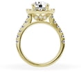 thumbnail image 3 of Unique Moments Lab Grown 3 ct Diamond Engagement Ring Round Halo Vintage Solitaire 14K Yellow Gold, 3 of 6