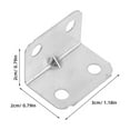 thumbnail image 2 of unbranded 50Ud Escuadras L Para Madera Plata Refuerzo Robustez En Muebles Y Estantes, 2 of 8