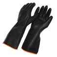 thumbnail image 2 of 1 par de guantes de goma resistentes Guantes largos protectores ácidos fuertes Guantes de trabajo de seguridad industrial, 2 of 5
