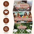 thumbnail image 7 of Grey Plaid Christmas Round Tablecloth, Fitted Table Cover with Elastic for 36"-44" Round Tables, Xmas Snowflake Botanical Poinsettia Wooden Table Cloth Outdoor Dinning Party Waterproof Tablecloths, 7 of 7