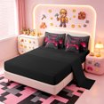 thumbnail image 3 of Manfei Neon Gamepad Bedding Twin Size,Modern Geometric Honeycomb Comforter Sets with Sheets,Red Black Bedding Sets Twin Size For Boys Kids,Super Cozy Bedroom Decor Reversible,7pcs, 3 of 8
