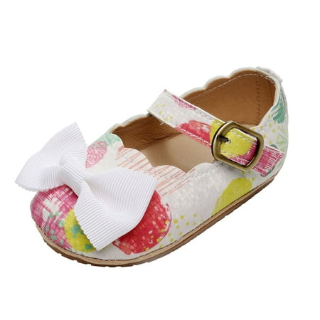 

zuwimk Baby Girl Shoes Toddler Kids Unisex Slipper Animal Flower Soft Sole Leather Baby Shoes A
