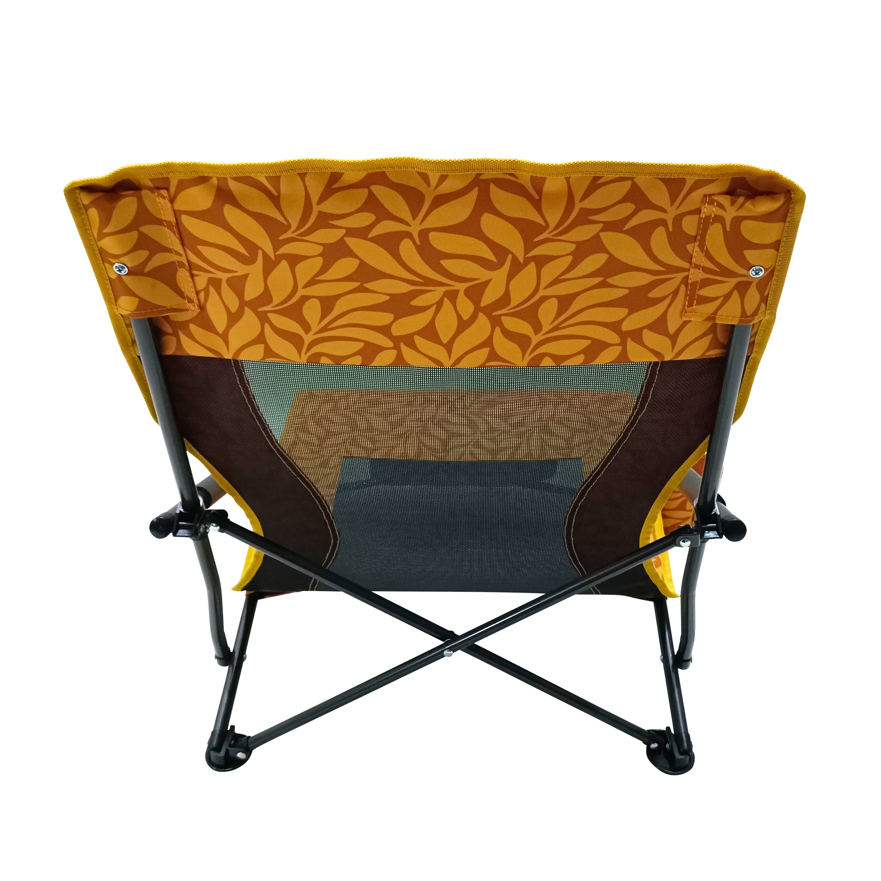 Bliss Hammocks Collapsible Beach Chair W/ Cup Holder & Storage Bag, 275 lb. Capacity (Amber Leaf)