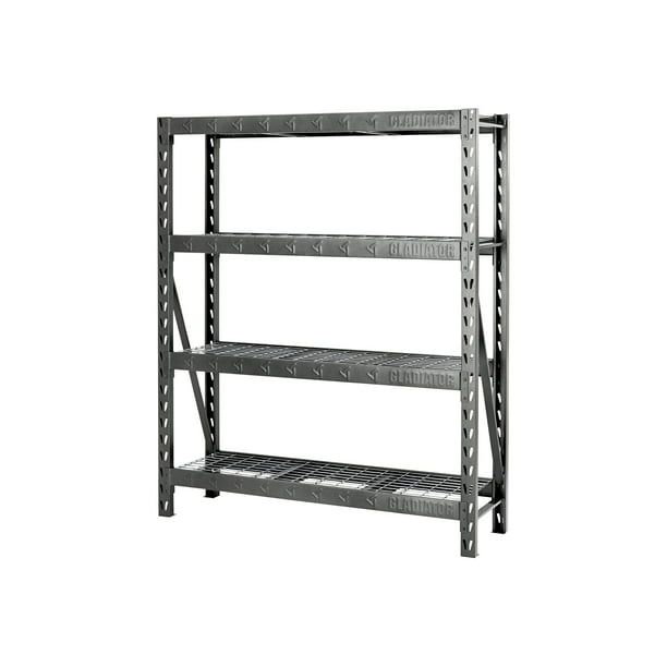 Gladiator Shelf Rack 4 Shelves, Gladiator Steel Freestanding Shelving Unit