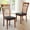 Medium Brown/Espresso, variant on Set of 2 Classic Style Solid Wood Warm Dining Chairs, Kitchen Chairs, Modern Side Chairs, Medium Brown Color w PU Leather Fabric