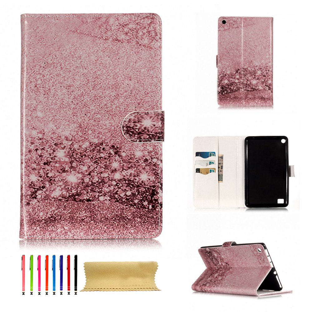 HD 8 Tablet Case (not fit HD8 2020), Dteck Slim Flip Folio PU Leather