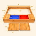 thumbnail image 2 of CIPACHO Kids Outdoor Playset Backyard Cedar Sandbox, Sand Box Toys for Kids 3-8, 2 of 8