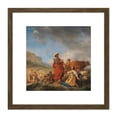 thumbnail image 1 of Berchem Ruth And Boas Religious Painting 8X8 Inch Square Wooden Framed Wall Art Print Picture with Mount, 1 of 4