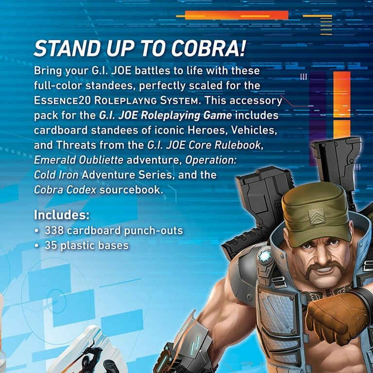 Renegade Game Studios: G.I. Joe Roleplaying Game - Standee Pack #1 - Accessory Pack for Base RPG Game, Includes 338 Standees & 35 Bases, Full Color Renegade Game Studios: G.I. Joe Roleplaying Game - Standee Pack #1 - Accessory Pack for Base RPG Game, Includes 338 Standees & 35 Bases, Full Color