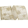 thumbnail image 2 of JAM Paper Glitter Snowflake Ribbon, White & Gold, 2.5in x 10yd, 1/Pack, 2 of 5