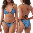 thumbnail image 3 of KLL Ensemble Bikini Imprimé Tennis pour Femmes, Haut à Cordon Deux Pièces Triangle avec Bas Aguichant Maillot de Bain, 3 of 6