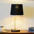 thumbnail image 4 of Lighting Fixtures New Design Small Modern Stylish Desk Lamp In Stock In The United States, Easy To Install, Used for Bedside Table Lamp, Lustrous Table Lamp - Black outer and Gold inner 110~120V,Tabl, 4 of 12