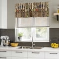 thumbnail image 5 of 2 Pack Valances for Windows, Modern Cooking Window Valances for Living Room/Bedroom/Bathroom, Farmhouse Country Wooden Grain Light Filtering Kitchen Curtain Valance Window Treatment 42"W x18" L, 5 of 9