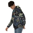 thumbnail image 3 of Beetlejuice Men's Hoodie With Color Drawstrings Sweatshirt Hooded Pullover Print Winter Coat Jacket Large, 3 of 9
