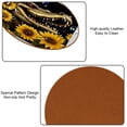 thumbnail image 5 of Crocodile 6PCS Round Microfiber Leather Coasters 11x11 cm/4.3x4.3 in - Set of 6 Drink Coasters for Home and Office - Heat Coaster Set for Cups and Mugs, 5 of 6