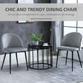 thumbnail image 4 of HOMCOM Dining Chairs Set of 2, Mid-Back Velvet-touch Upholstery Side Chair, 4 of 10